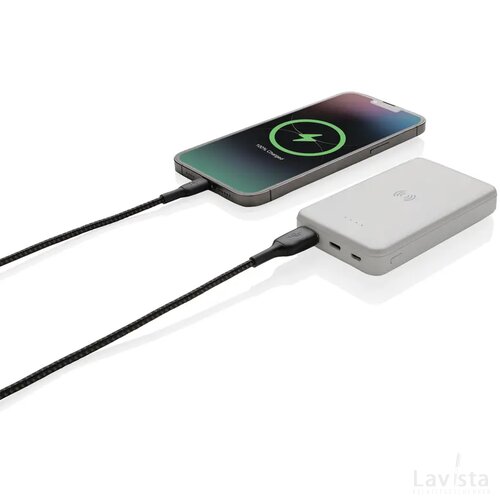 RCS gerecycled plastic 5.000 mAh 5W draadloze powerbank wit