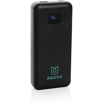 Gridley RCS gerecycled plastic 20000 65W laptop powerbank zwart