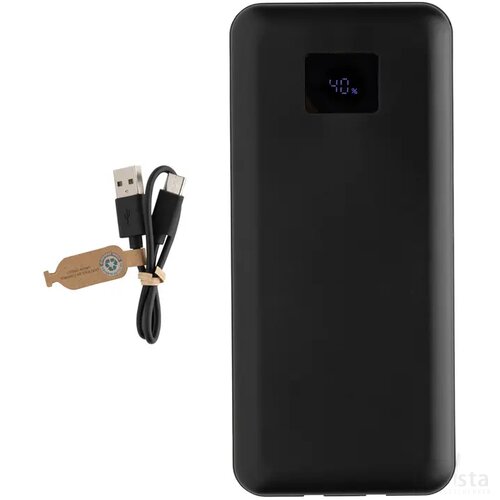 Gridley RCS gerecycled plastic 20000 65W laptop powerbank zwart