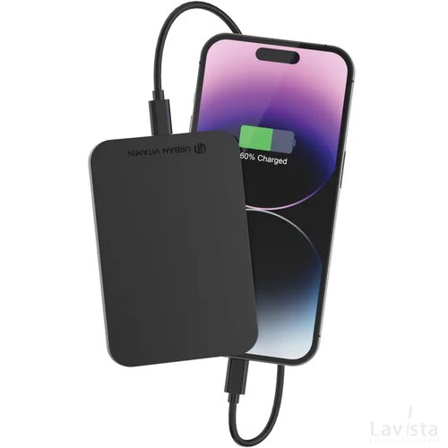 Urban Vitamin Burbank RCS rplastic/alu 3.000 mAh powerbank zwart