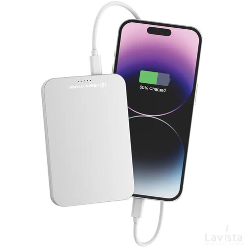 Urban Vitamin Richmond RCS rplastic/alu 5000 mAh powerbank zilver