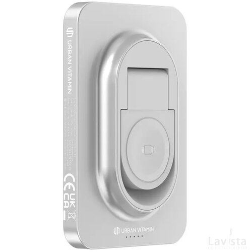 Urban Vitamin Malibu RCS aluminum 2 in 1 5000 mAh powerbank zilver