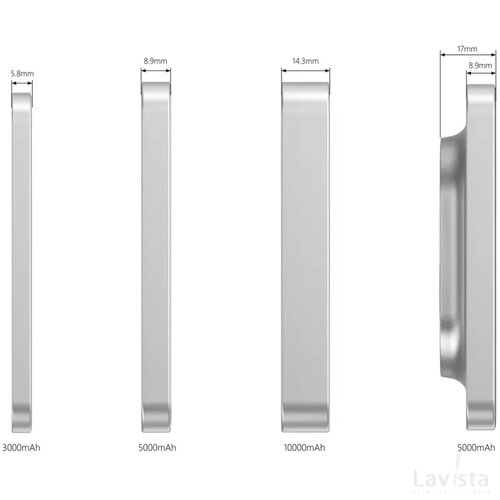 Urban Vitamin Compton RCS rplastic/alu 10.00 powerbank zilver