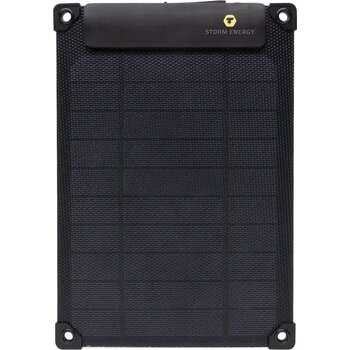 Solarpulse gerecycled plasticf draagbaar solar panel 5W zwart