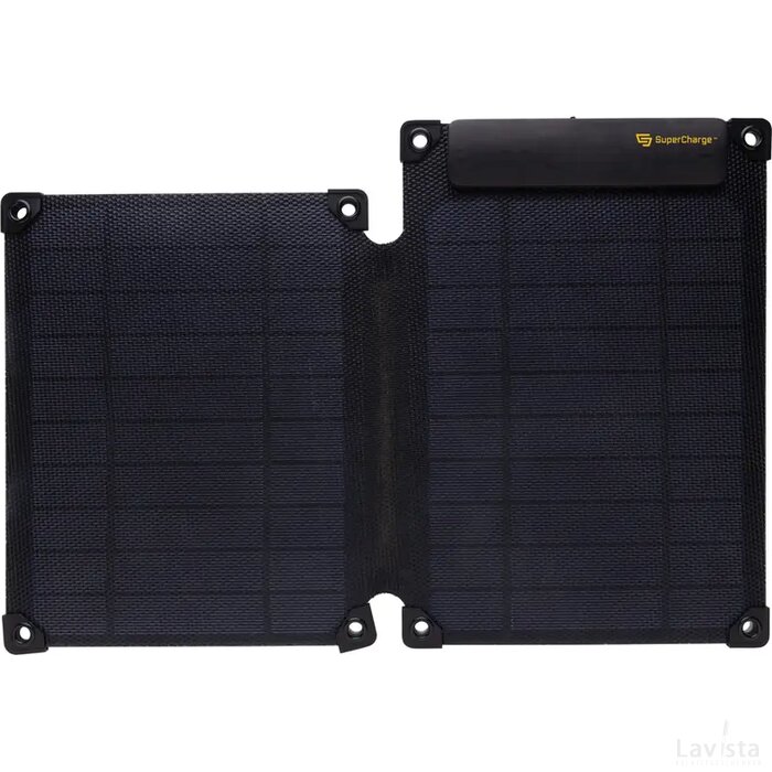Solarpulse gerecycled plasticf draagbaar solar panel 10W zwart