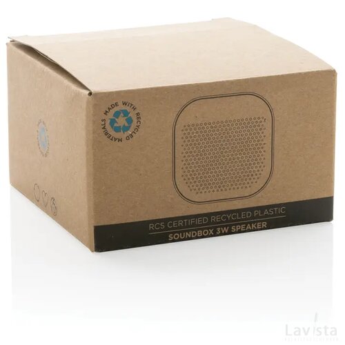 RCS gerecycled plastic Soundbox 3W speaker zwart