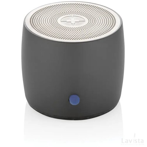 Swiss Peak RCS gerecycled aluminium 3W bass speaker grijs