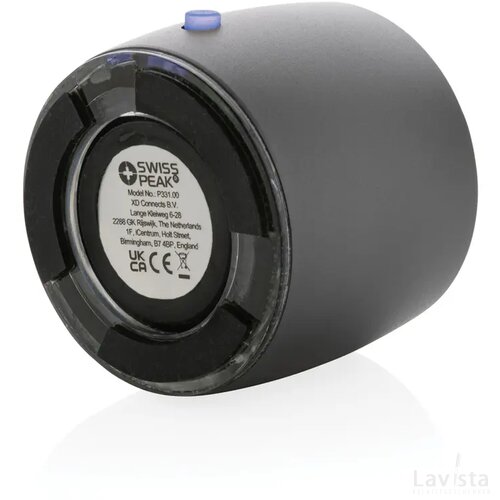 Swiss Peak RCS gerecycled aluminium 3W bass speaker grijs