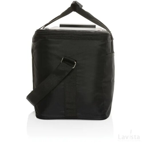 Pedro AWARE™ RPET deluxe koeltas with 5W solar panel zwart