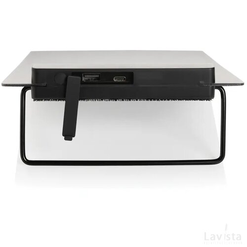 Pedro AWARE™ RPET deluxe koeltas with 5W solar panel zwart