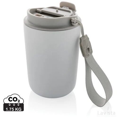 Cuppa RCS gerecycled rvs vacuümbeker met koord wit