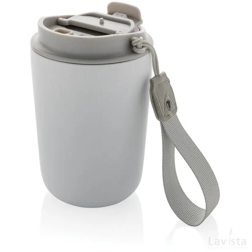 Cuppa RCS gerecycled rvs vacuümbeker met koord wit