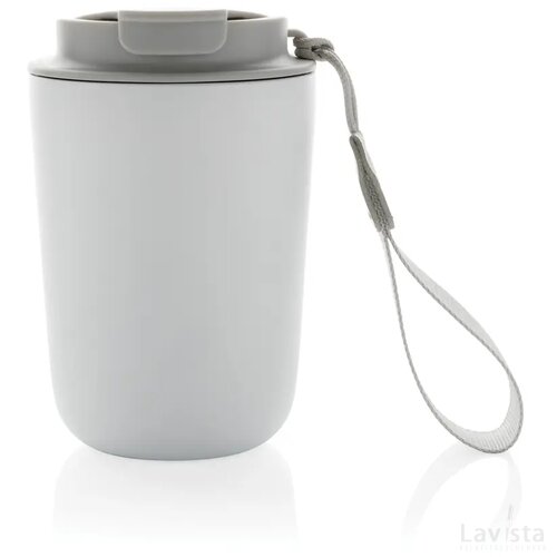Cuppa RCS gerecycled rvs vacuümbeker met koord wit