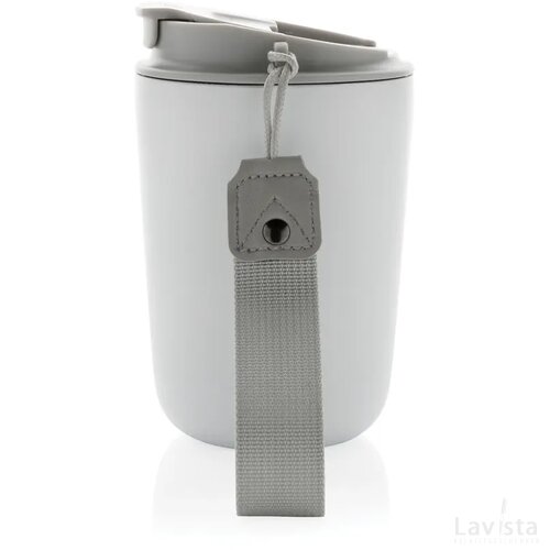 Cuppa RCS gerecycled rvs vacuümbeker met koord wit