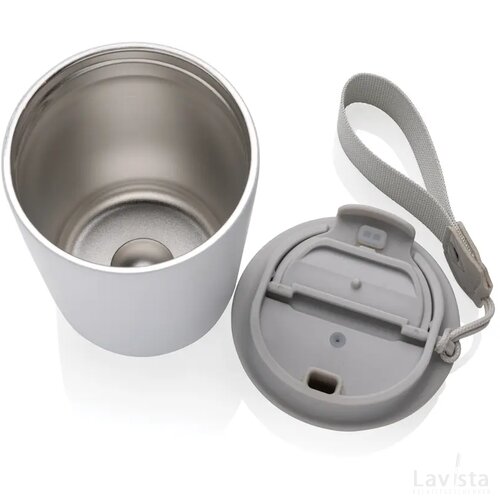 Cuppa RCS gerecycled rvs vacuümbeker met koord wit