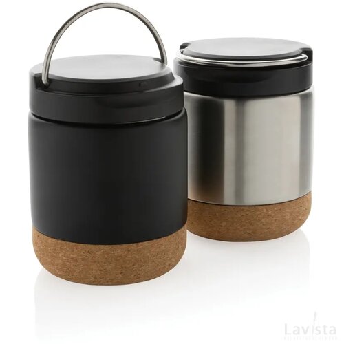 Savory RCS gecertificeerd gerecycled rvs foodcontainer zwart