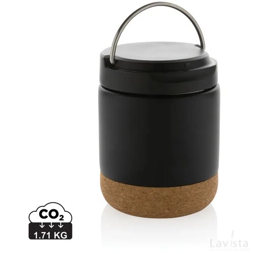 Savory RCS gecertificeerd gerecycled rvs foodcontainer zwart