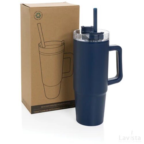 Tana RCS plastic tumbler met handvat 900 ml donkerblauw