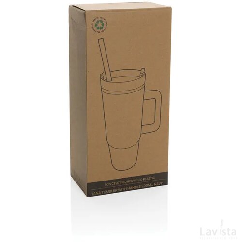 Tana RCS plastic tumbler met handvat 900 ml donkerblauw
