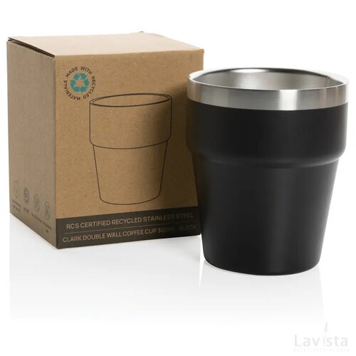 Clark RCS dubbelwandige koffie beker 300ML zwart