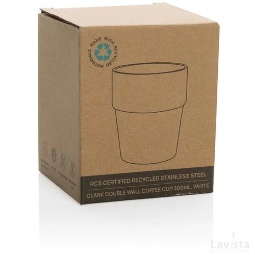 Clark RCS dubbelwandige koffie beker 300ML wit