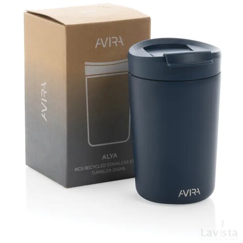 Avira Alya RCS gerecycled roestvrijstalen beker 300ML donkerblauw