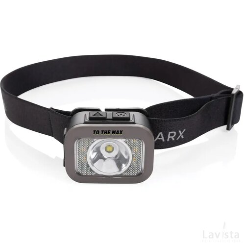 Gear X RCS replastic heavy duty oplaadbare hoofdlamp zwart, grijs