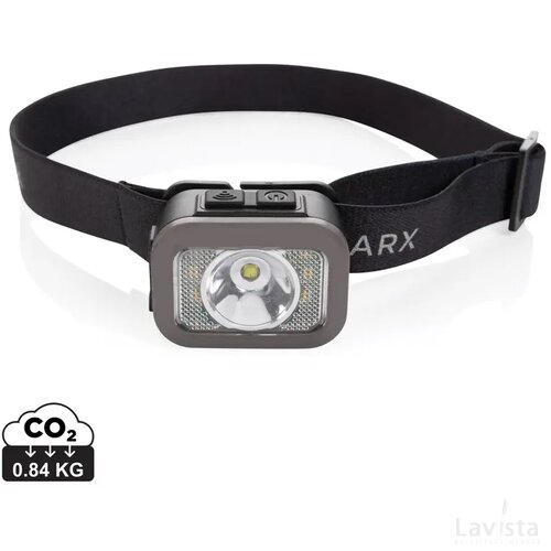 Gear X RCS replastic heavy duty oplaadbare hoofdlamp zwart, grijs