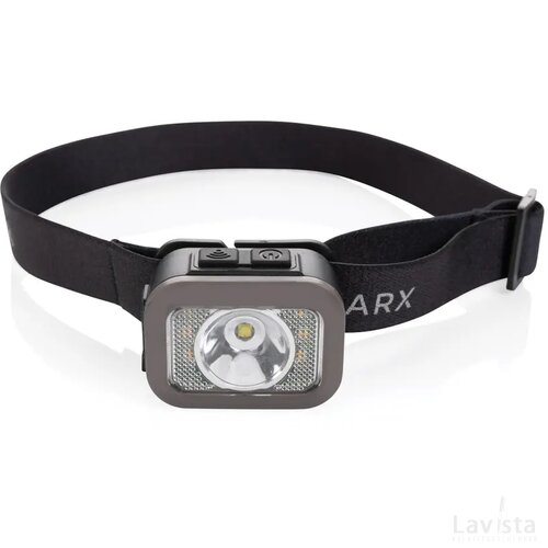 Gear X RCS replastic heavy duty oplaadbare hoofdlamp zwart, grijs