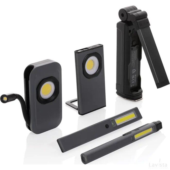 Gear X RCS rplastic USB-oplaadbaar zakformaat werklamp grijs, zwart