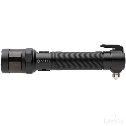 Gear X RCS gerecycled aluminium veiligheidszaklamp zwart