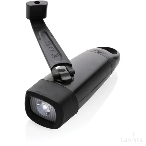 Lightwave RCS rplastic USB-oplaadbare zaklamp met dynamo zwart