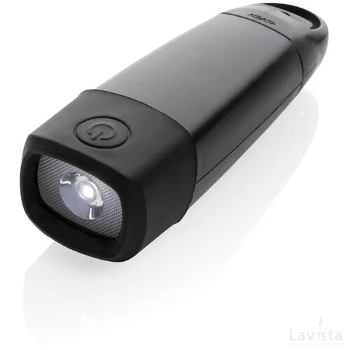 Lightwave RCS rplastic USB-oplaadbare zaklamp met dynamo zwart