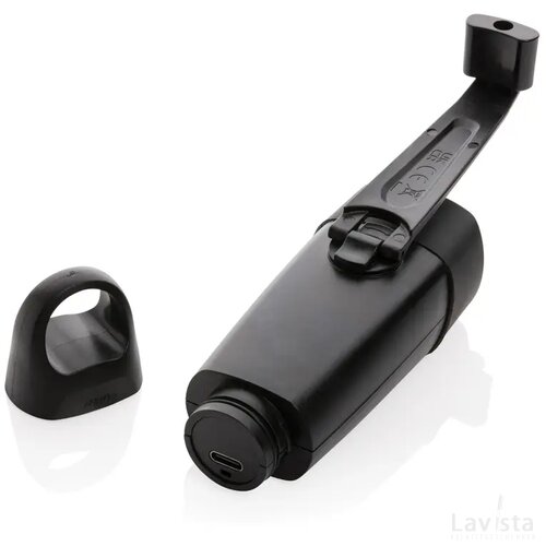 Lightwave RCS rplastic USB-oplaadbare zaklamp met dynamo zwart