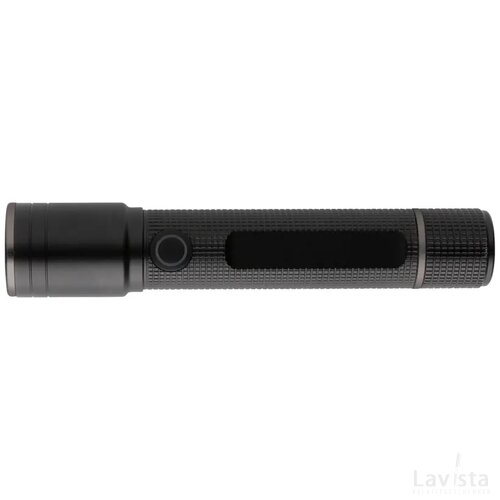 Gear X RCS gerecycled aluminium USB-oplaadbare zaklamp zwart