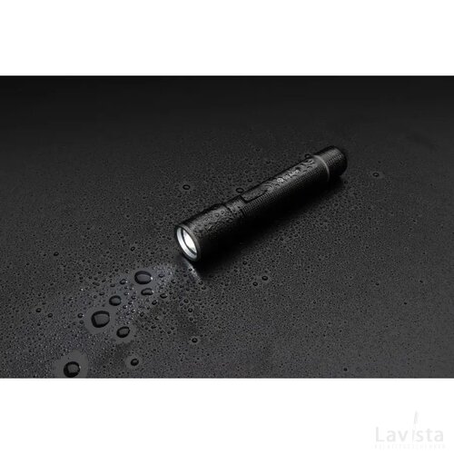 Gear X RCS gerecycled aluminium USB-oplaadbare zaklamp zwart
