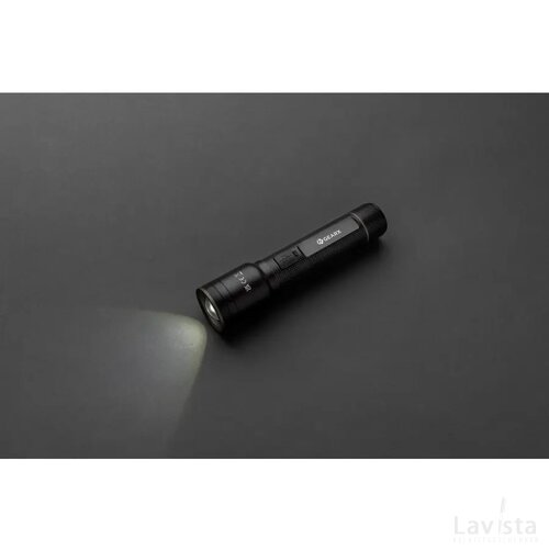 RCS gerecycled aluminium heavy duty USB-oplaadbare zaklamp zwart