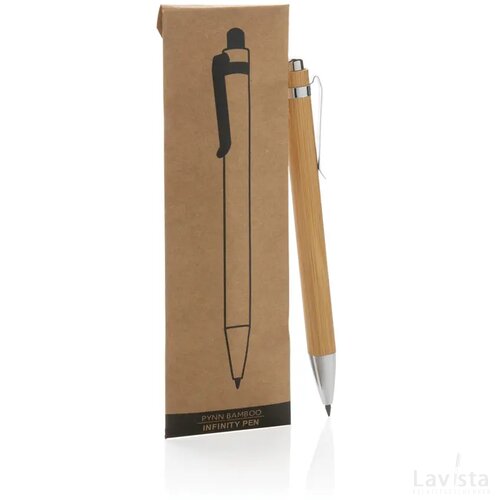 Pynn infinity pen van bamboe bruin