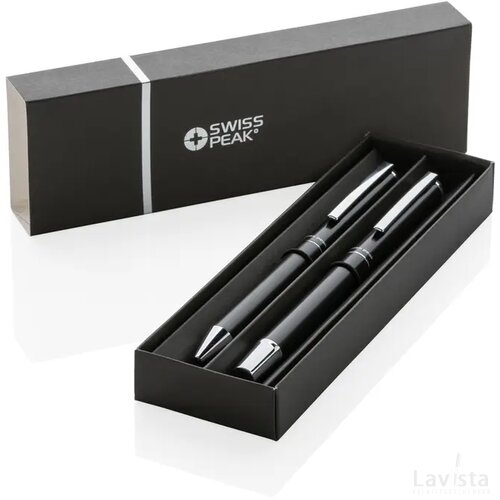 Swiss Peak RCS-gecertificeerde pennenset van re-aluminium zwart
