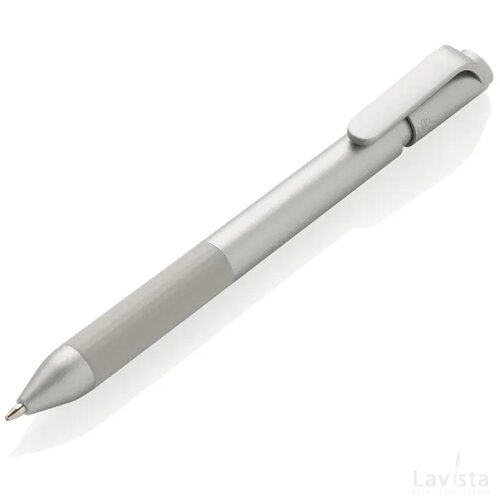 TwistLock GRS gecertificeerde gerecycled ABS balpen zilver