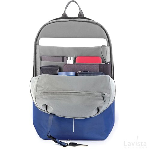Bobby Soft, anti-diefstal rugzak royal blue, grijs