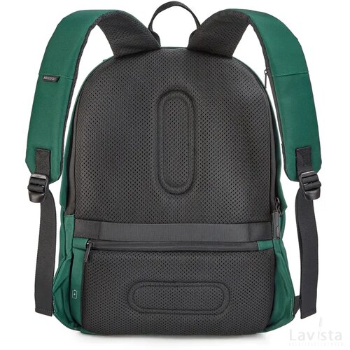 Bobby Soft, anti-diefstal rugzak forest green, zwart