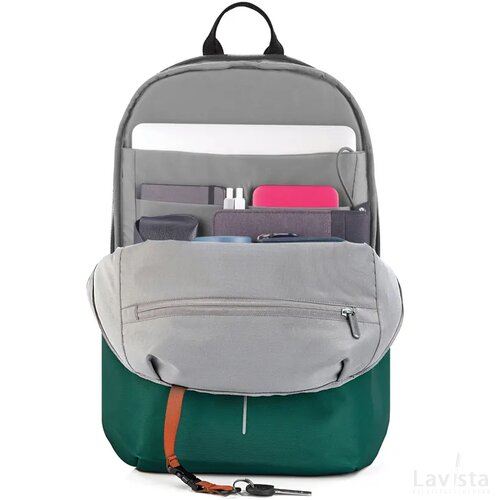 Bobby Soft, anti-diefstal rugzak forest green, zwart