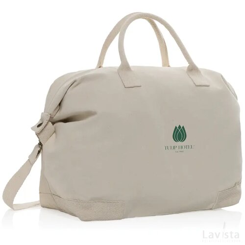 Kezar AWARE™ 500gsm gerecycled canvas deluxe weekendtas gebroken wit