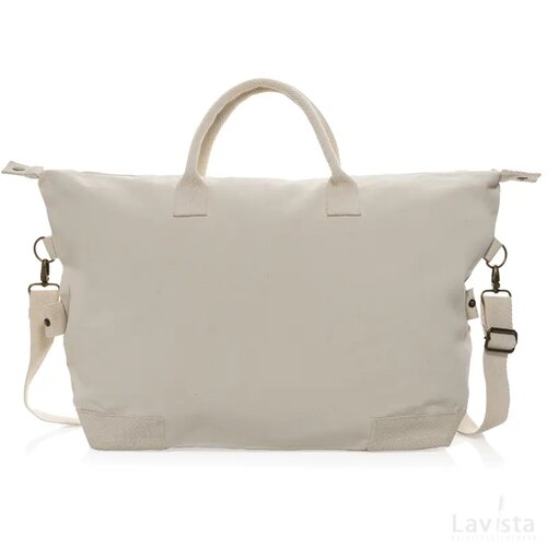 Kezar AWARE™ 500gsm gerecycled canvas deluxe weekendtas gebroken wit