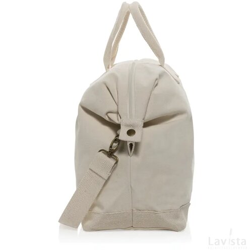 Kezar AWARE™ 500gsm gerecycled canvas deluxe weekendtas gebroken wit