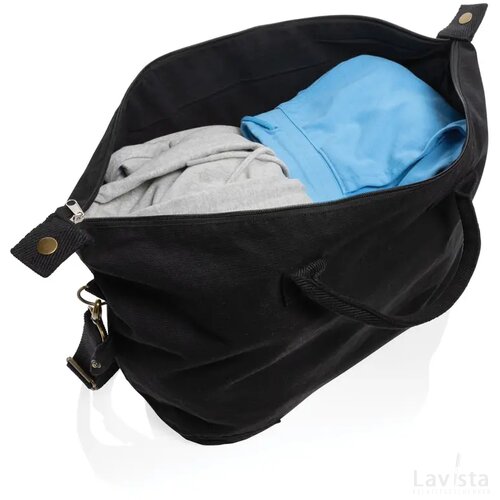 Kezar AWARE™ 500gsm gerecycled canvas deluxe weekendtas zwart