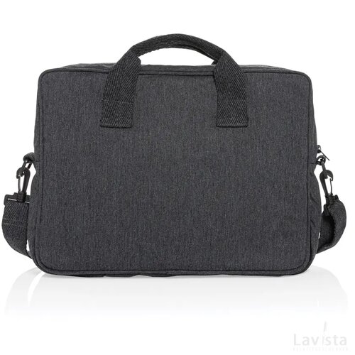 Laluka AWARE™ gerecyclede katoenen 15,4 inch laptoptas antraciet