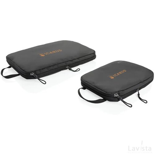 Swiss Peak Ridge AWARE™ RPET compressiezakken 2pc zwart
