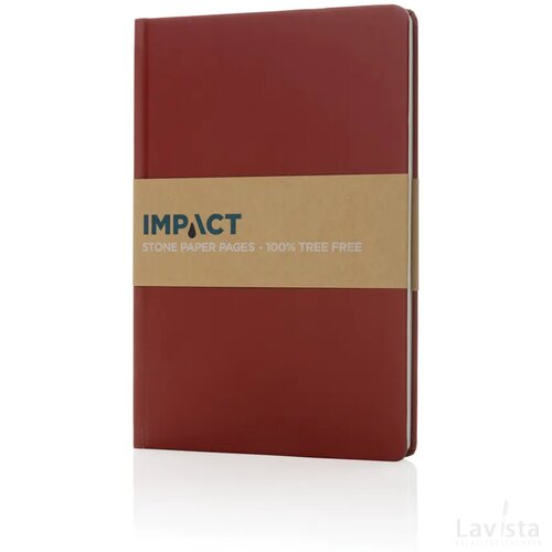 Impact hardcover steenpapier notitieboek A5 rood